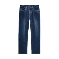 九牧王 牛仔裤男直筒25冬季 加厚磨毛