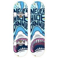 斯威（SWAY）专业滑板四轮双翘儿童滑板车成人青少年男女初学刷街代步板KH22BS 蓝鲨【双面闪光轮+护具】