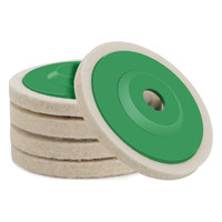 卡夫威尔 抛光轮 打蜡羊毛轮 镜面打磨抛光片 角磨机配件抛光片汽车美容 五只装  8*100mm YM4191