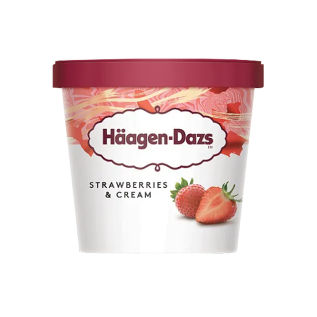 哈根达斯 冰淇淋 经典草莓味冰激凌95ml/杯