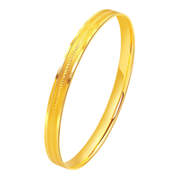 中鑫珠宝 黄金点钻星光手镯金镯子女足金999.9半实心镯送金首饰 实心款20.2克（53圈号）