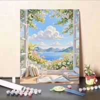 数字油画女生卧室diy手工填色治愈解压高颜值客厅挂墙油画