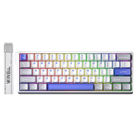 AULA 狼蛛 WiN 60HE MAX 60键 有线机械键盘 灰白蓝三拼 咏春磁轴 RGB