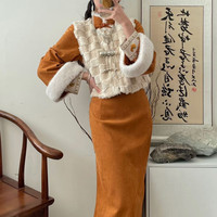 三栖虎 汉元素国风外搭高贵单件马甲