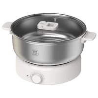 利仁 小钢人304不锈钢电火锅小型2-3人用电煮锅分体式0涂层3升小电锅旅行锅火锅锅电热锅DHG-J346