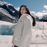 KOLON SPORT 羽绒衣防水透湿耐磨OBLI-K露营冲锋衣鹅绒夹克 奶油白CR M