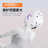 酷峰专业滑雪头盔装备男成人儿童单双板女雪盔护具保暖滑雪帽套装 初雪白头盔(+耳饰) M码 (头围55-58cm)