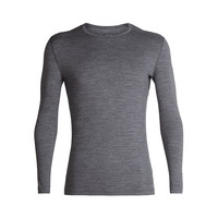 移动端：icebreaker 美利奴羊毛男200 Oasis户外登山跑步打底衫滑雪功能内衣|104365 104365-001黑色-上衣 M