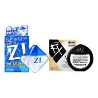 乐敦X参天FX 劲Z清凉舒缓型12ml+V+眼药水金装12ml 滋润角膜清凉缓解眼疲劳过眼过度干涩红血丝维他命消炎