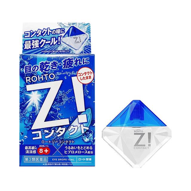 乐敦 日本进口清凉隐形眼部缓解眼疲劳眼药水滴眼液 12ml