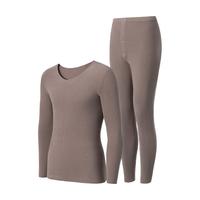 有棵树 YOUKESHU植物暖暖衣保暖内衣男款秋衣秋裤保暖套装秋冬季贴身打底女士 【无痕剪裁-男款】迷雾咖 L