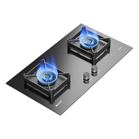 欧派（OPPEIN）燃气灶双灶头家用灶具5.2kW台式嵌入式两用一级能效猛火钢化玻璃聚能煤气灶JZT-Q860GA（天然气） 大面板联动猛火灶-5.2KW天然气
