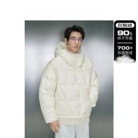 值友专享、保暖服饰：GXG 零压系列 【700+高蓬】90%鹅绒廓形轻柔短款连帽羽绒服