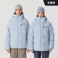 值友专享、保暖服饰：诺诗兰 男女同款【特氟龙三防】80%鹅绒耐脏防泼连帽羽绒服