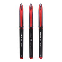 uni 三菱铅笔 UBA-188 拔帽中性笔 红色 0.5mm 3支装