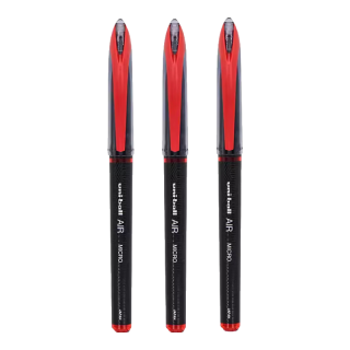 uni UBA-188 拔帽中性笔 红色 0.5mm 3支装