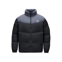 斯凯奇 面包羽绒服冬季短款上衣保暖百搭舒适外套男女同款L324U104 碳黑/0018