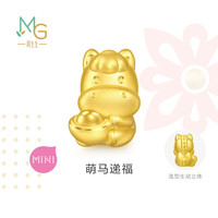 圣诞周生生Charme宝贝祥瑞祝福足金福袋马串珠生肖马黄金转运珠