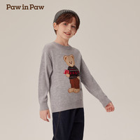 PawinPaw【美利奴羊毛】卡通小熊童装秋冬男女童圆领毛衣 Grey灰色/15 110 cm
