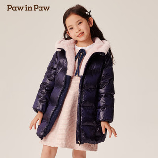  Paw in Paw 亮面 女童羽绒服  Navy藏青色/59 150 cm