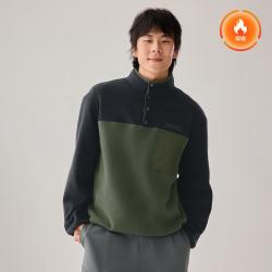 斯凯奇 摇粒绒 男款半开胸抓绒衣 P425M190