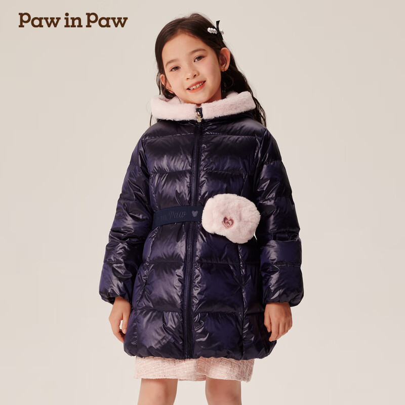  Paw in Paw 亮面 女童羽绒服  Navy藏青色/59 150 cm