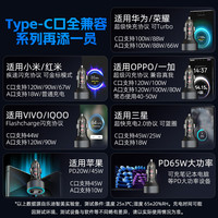 乐迪智美120W全兼容车载充电器适用华为VIVO小米OPPO三星苹果PD闪充快充 120W全兼容车充(送双线)