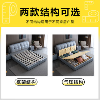 惠寻 京东自有品牌 床现代风单人床1.5米床大床1.8米x2米双人床床主卧 床+20cm弹簧床垫 【米白】1.8米x2米(框架结构）
