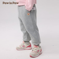 PawinPaw卡通小熊童装秋冬女宝加棉针织裤宽松舒适自在 Grey灰色/15 110 cm