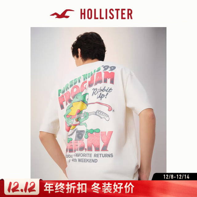 HOLLISTER 男士印花短袖T恤 323-5357