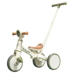 babygo 儿童三轮车 复古绿 四合一带推杆款