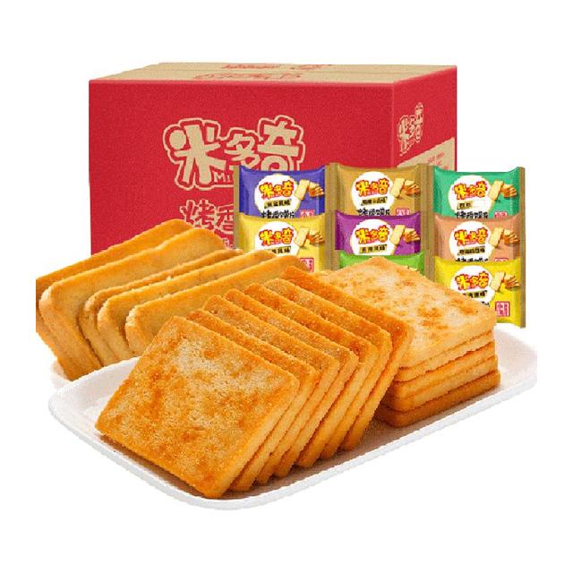 88VIP：米多奇 烤香干馍片原味15包共463.5克膨化食品