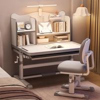 手摇学习桌书桌小家用写字桌小孩写作业可升降桌椅套装折叠桌