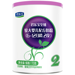 君乐宝 至臻较大婴儿配方奶粉听装170g（6-12个月龄）