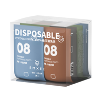 嫚熙男士一次性内裤平角旅游出差便携纯棉四角短裤免洗独立包装8条/盒 【100%纯棉抗菌款】8条装 XXXL【适合75-90kg】