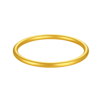 TSL黄金手镯女足金素圈手镯手饰金饰送女友老婆圣诞节生日礼物计价 足金素圈手镯54圈口约8.3克