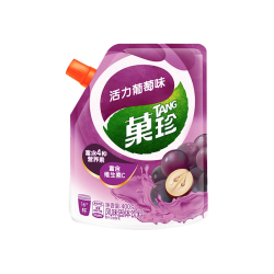 TANG 亿滋果珍壶嘴装400g活力葡萄味果汁粉冲饮冲调饮料冲剂果真菓珍粉
