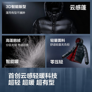 波司登（BOSIDENG）2025年泡芙羽绒服短款男女同款90鹅绒连帽保暖外套 幻境白8625 XL 175/96A充绒量214g 体重约130-140斤