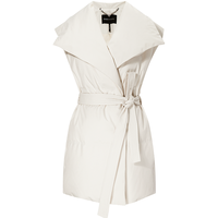 BCBGMAXAZRIA 精裁分割下摆抽绳短款女式羽绒马夹25冬