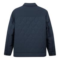 才子（TRIES）男士冬季翻领印花棉服加厚保暖内胆夹棉锁温时尚百搭青年外套 藏青色 XL (175/92A)