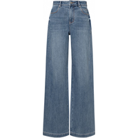 伊芙丽蒋欣代言无侧缝款小个子版拖地牛仔裤女2025春季通勤百搭裤子女 浅蓝 XL 120-130斤