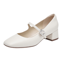 思加图2024秋季贝母方糖银色玛丽珍女鞋法式凉鞋单鞋S1952CH4 光感银 40