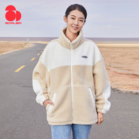 SCALER思凯乐摇粒绒外套男女同款抓绒卫衣宽松保暖外套羊羔绒外套 卡其-男女同款 M