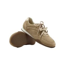 Bata 休闲鞋女2025秋厚底运动鞋UNX09CM5 浅杏