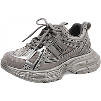 百丽(Belle)薛凯琪同款蓝鲸复古时尚老爹鞋女休闲童鞋D8208A85 灰色【薛凯琪同款】 33 (215mm)