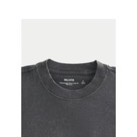 HOLLISTER25夏季美式复古宽松棉质圆领T恤男装女装324-5465 水洗深灰色 XS (170/84A)