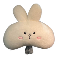 齐选 汽车头枕腰托护颈枕车用座椅颈椎枕头记忆棉车载电动按摩颈枕腰靠 猫头-黑色-按摩款-（单个头枕）