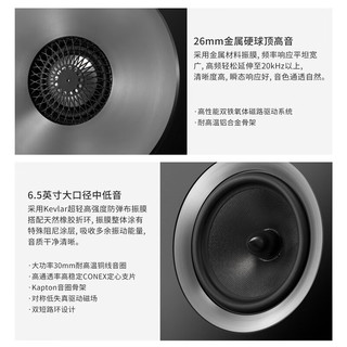  HiVi/惠威 高保真 无源HiFi音箱  白色
