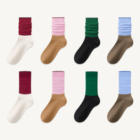 螃蟹秘密 Crab Secret 螃蟹秘密 女士中筒袜 CR23WZ1026W-4 4双装