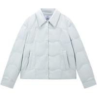 【轻薄奶布丁】太平鸟衬衫式羽绒服女25新女士保暖内搭短外套
